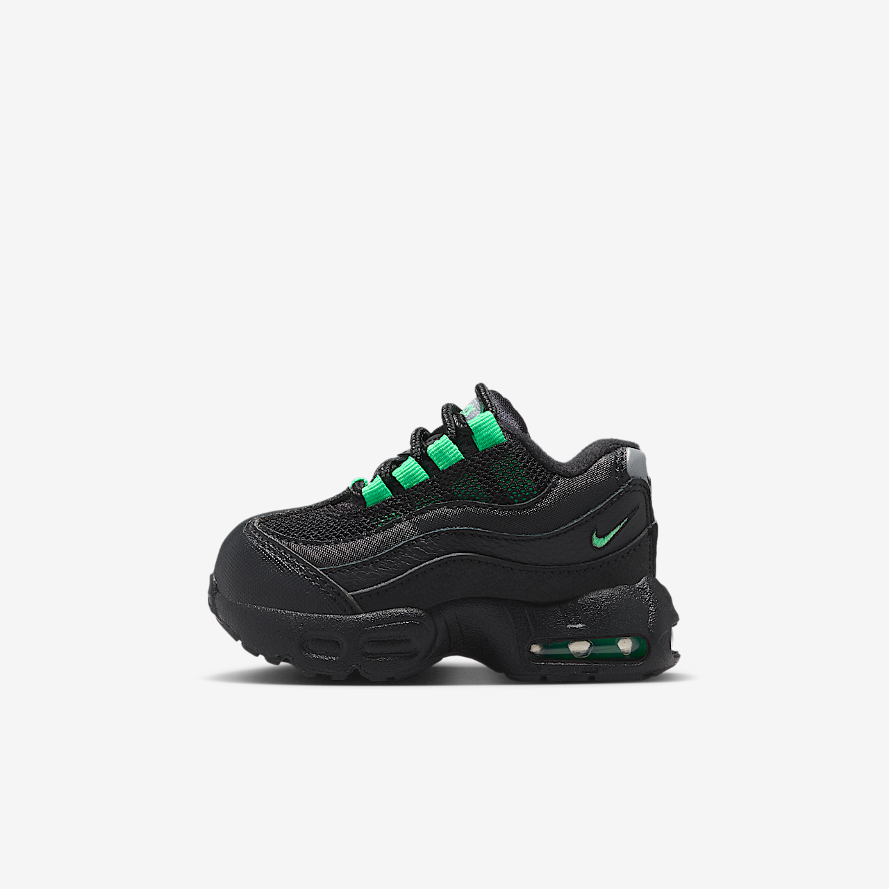 Nike Air Max 95 sneaker Zwart/Zwart/Pearl Grey/Green Shock