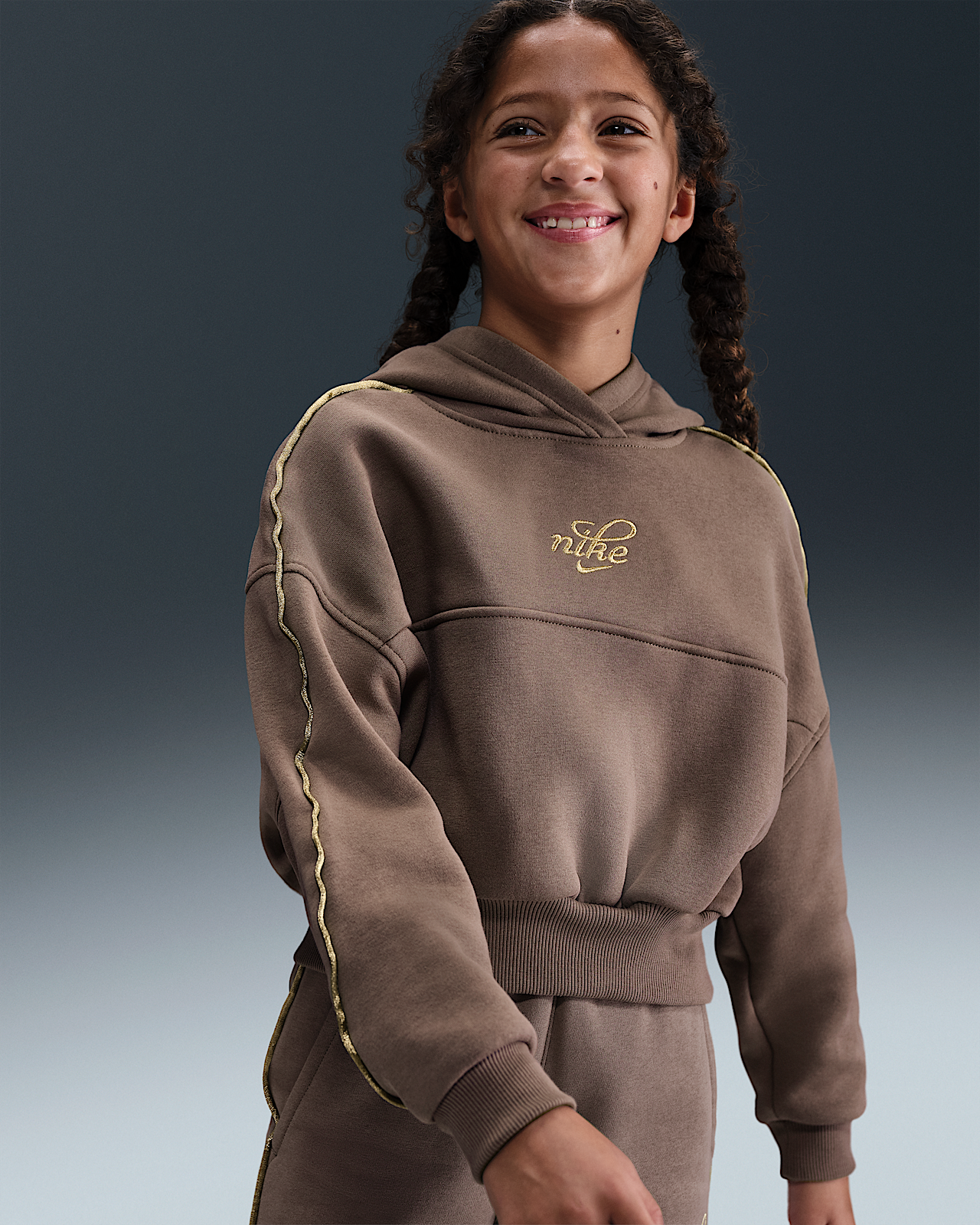 Детское худи Nike Sportswear Club Fleece Big Kids' (Girls') Boxy Hoodie