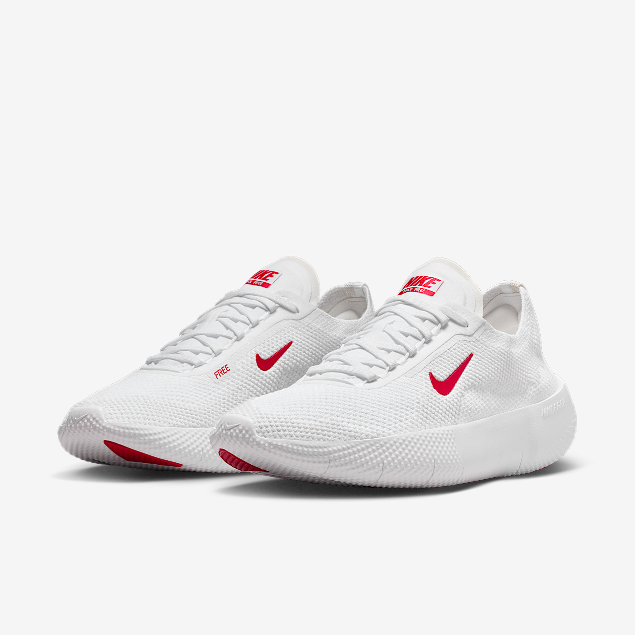 Nike Free sneaker Wit/Platinum Tint/University Red