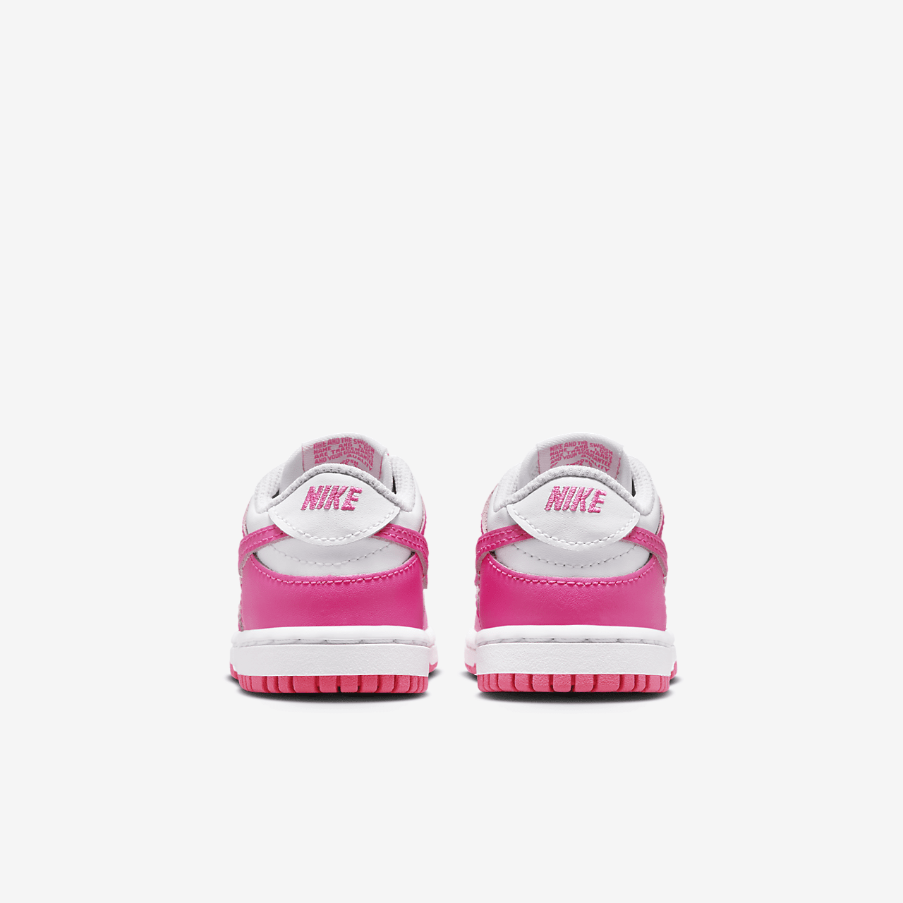 Nike Dunk Low sneaker Wit/Roze/Laser Fuchsia