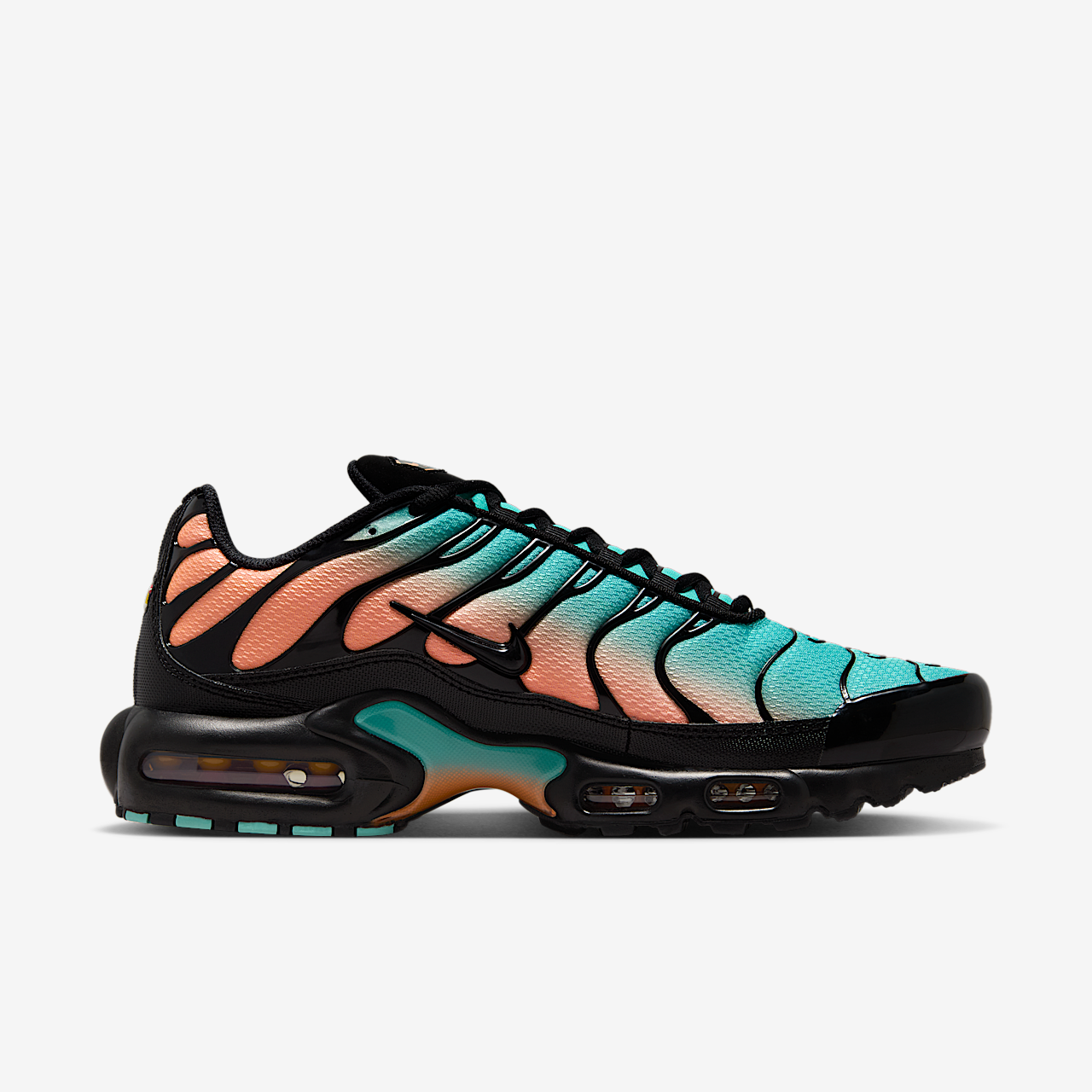 Nike Air Max Plus sneaker Zwart/Aurora Green/Orange Pulse/Zwart