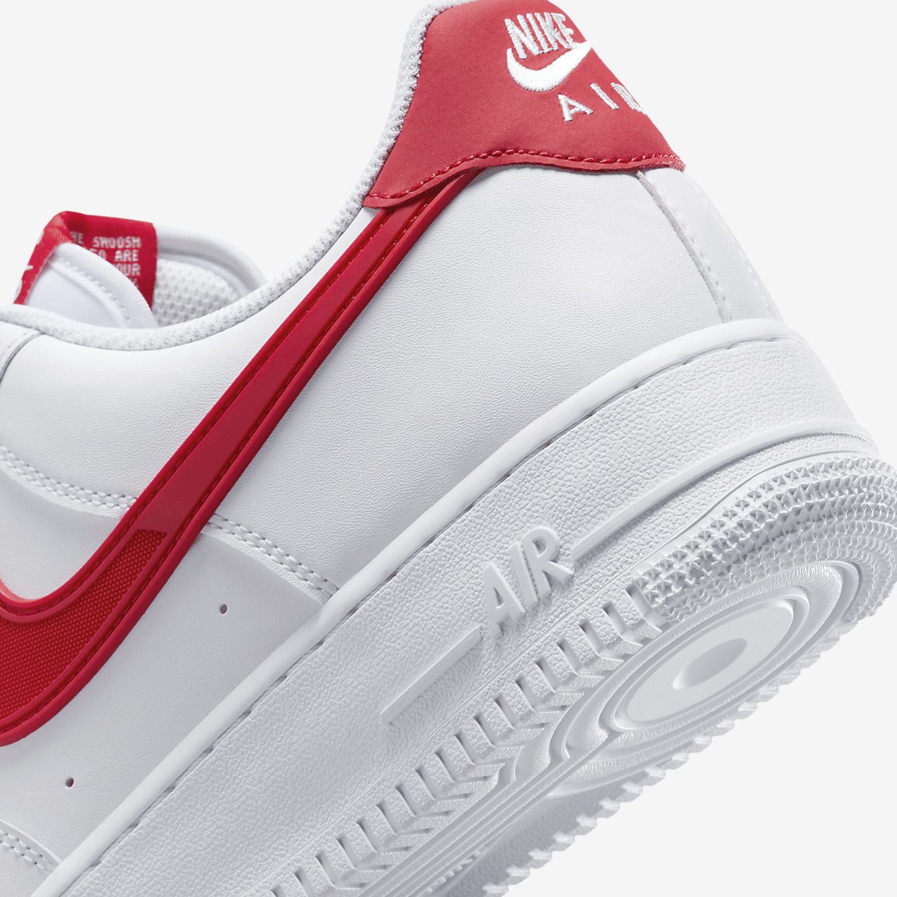 Nike Air Force 1 sneaker Wit/Zwart/Fire Red