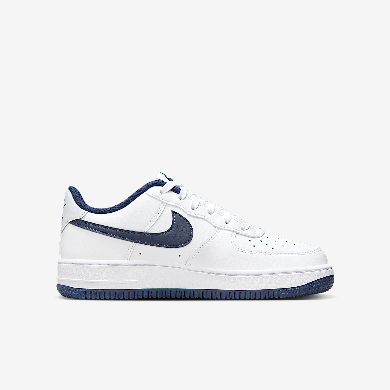 Nike Air Force 1 sneaker Wit/Football Grey/Midnight Navy