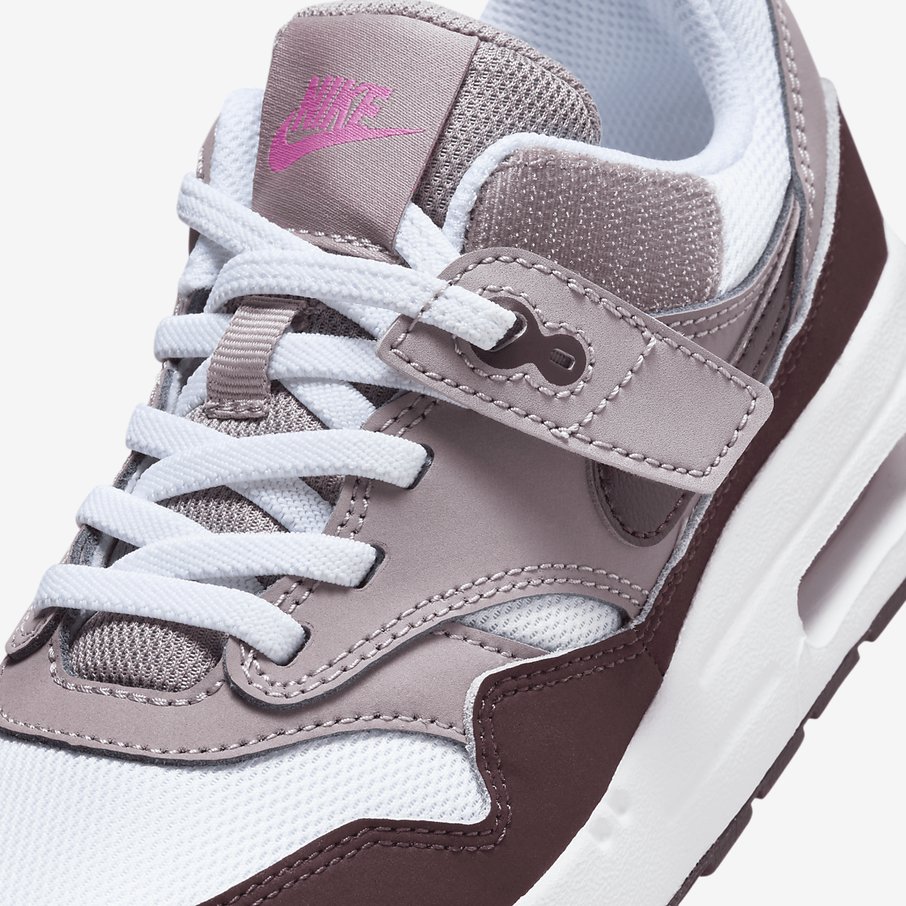 Nike Air Max 1 sneaker Wit/Light Violet Ore/Playful Pink/Burgundy Crush