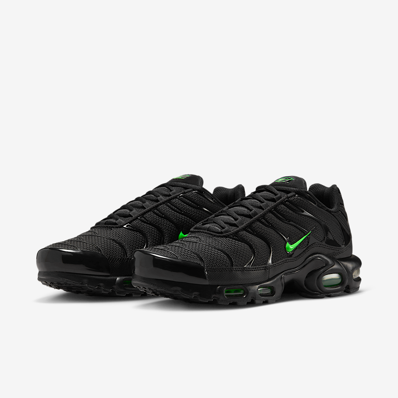 Nike Air Max Plus sneaker Zwart/Zwart/Green Strike
