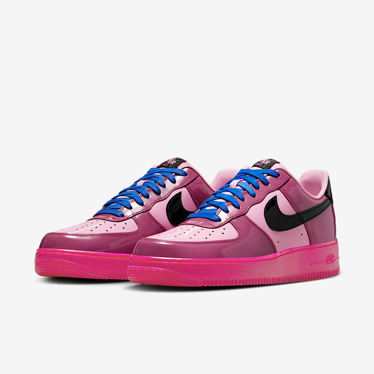 Nike Air Force 1 sneaker Pink Cooler/Mulberry Rose/Hyper Blue/Zwart