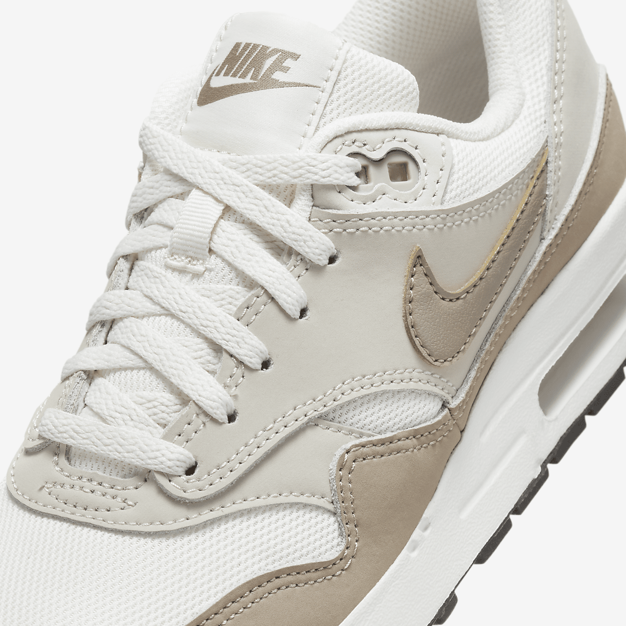 Nike Air Max 1 sneaker Phantom/Light Orewood Brown/Zwart/Khaki