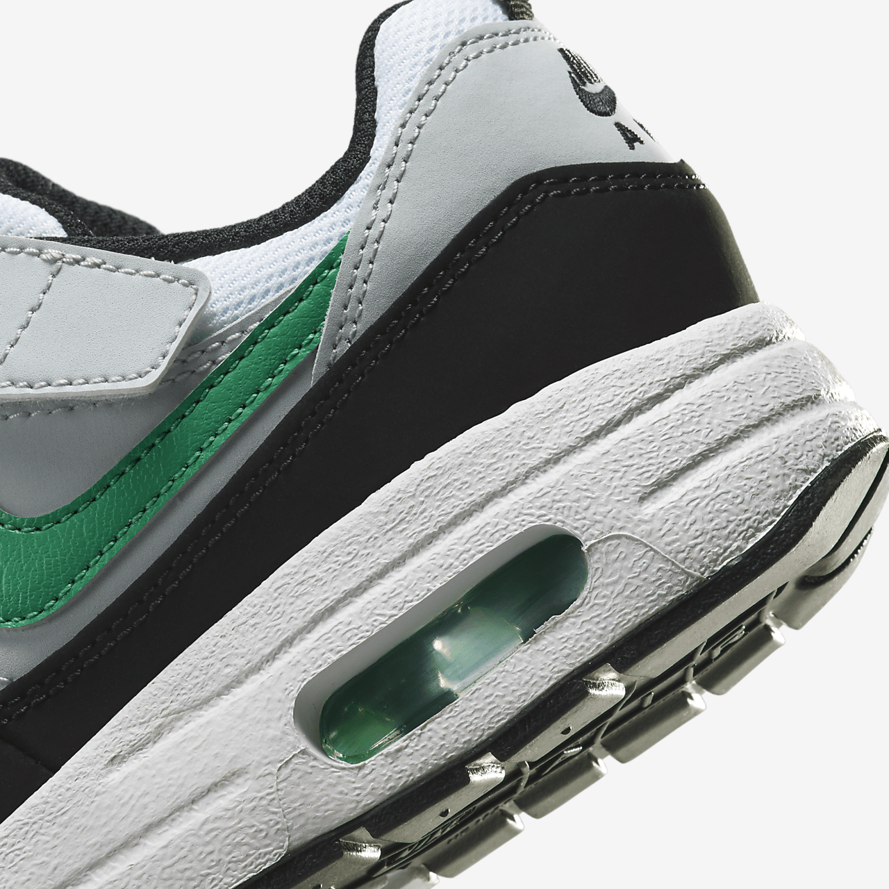 Nike Air Max 1 sneaker Wit/Pure Platinum/Zwart/Stadium Green