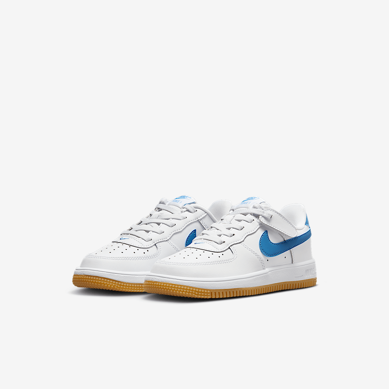 Nike  sneaker Wit/Gum Light Brown/Blue Beyond