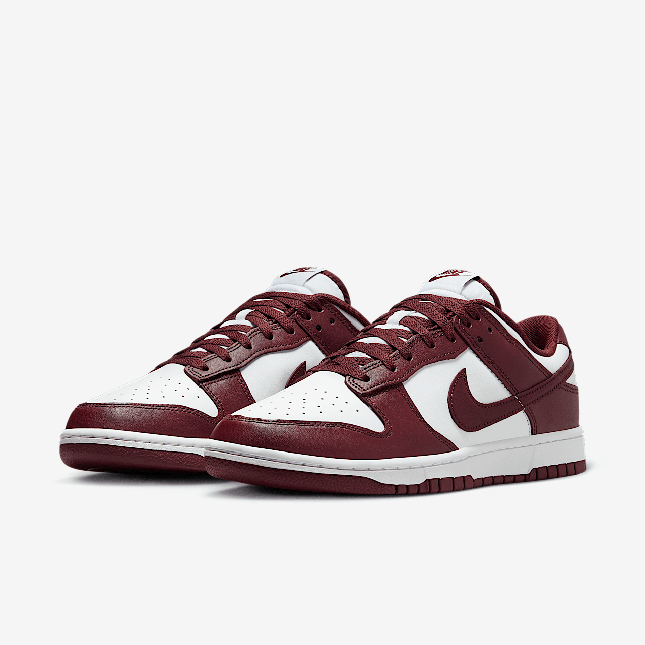 Nike Dunk Low sneaker Wit/Gym Red/Redwood