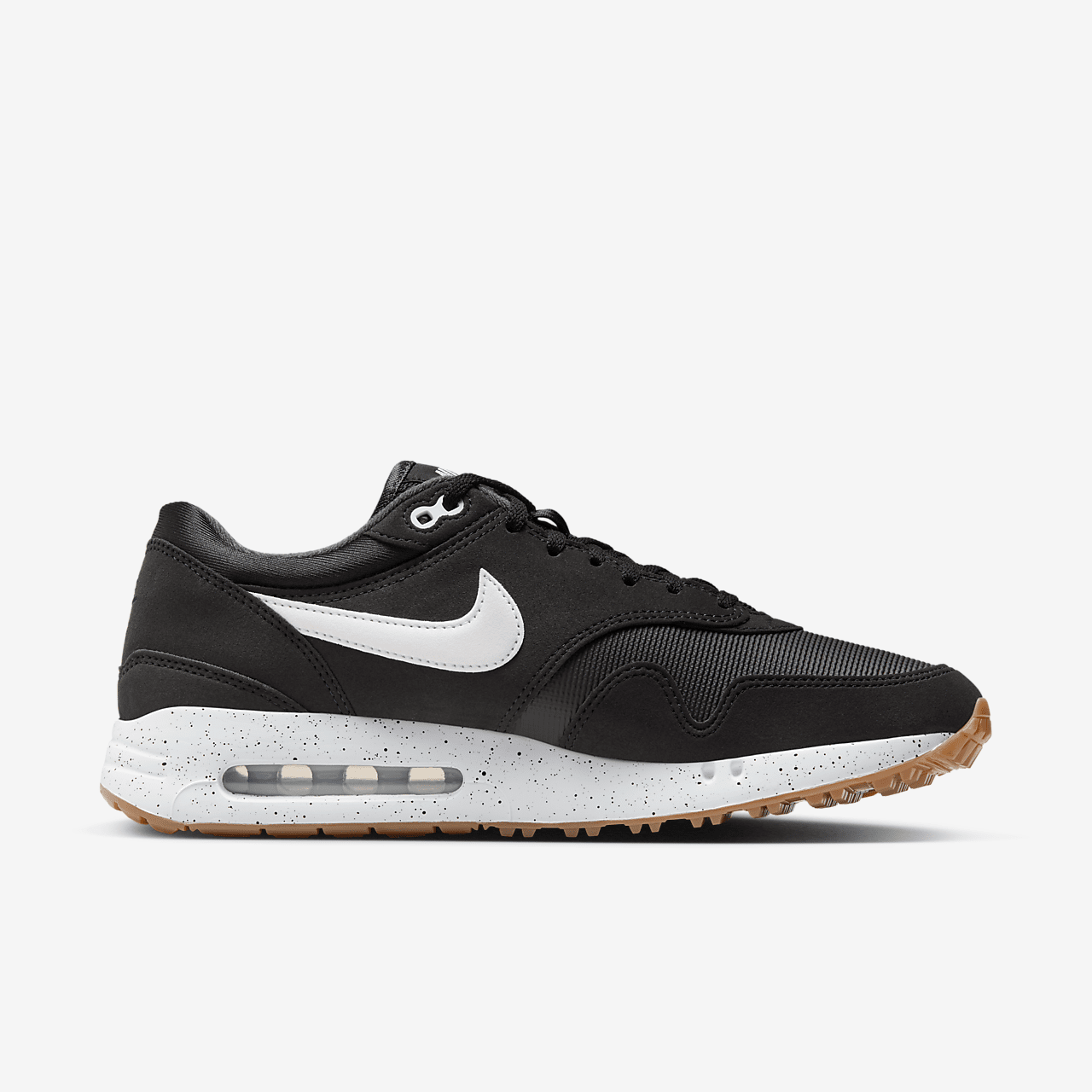 Nike Air Max 1 sneaker Zwart/Anthracite/Gum Medium Brown/Wit