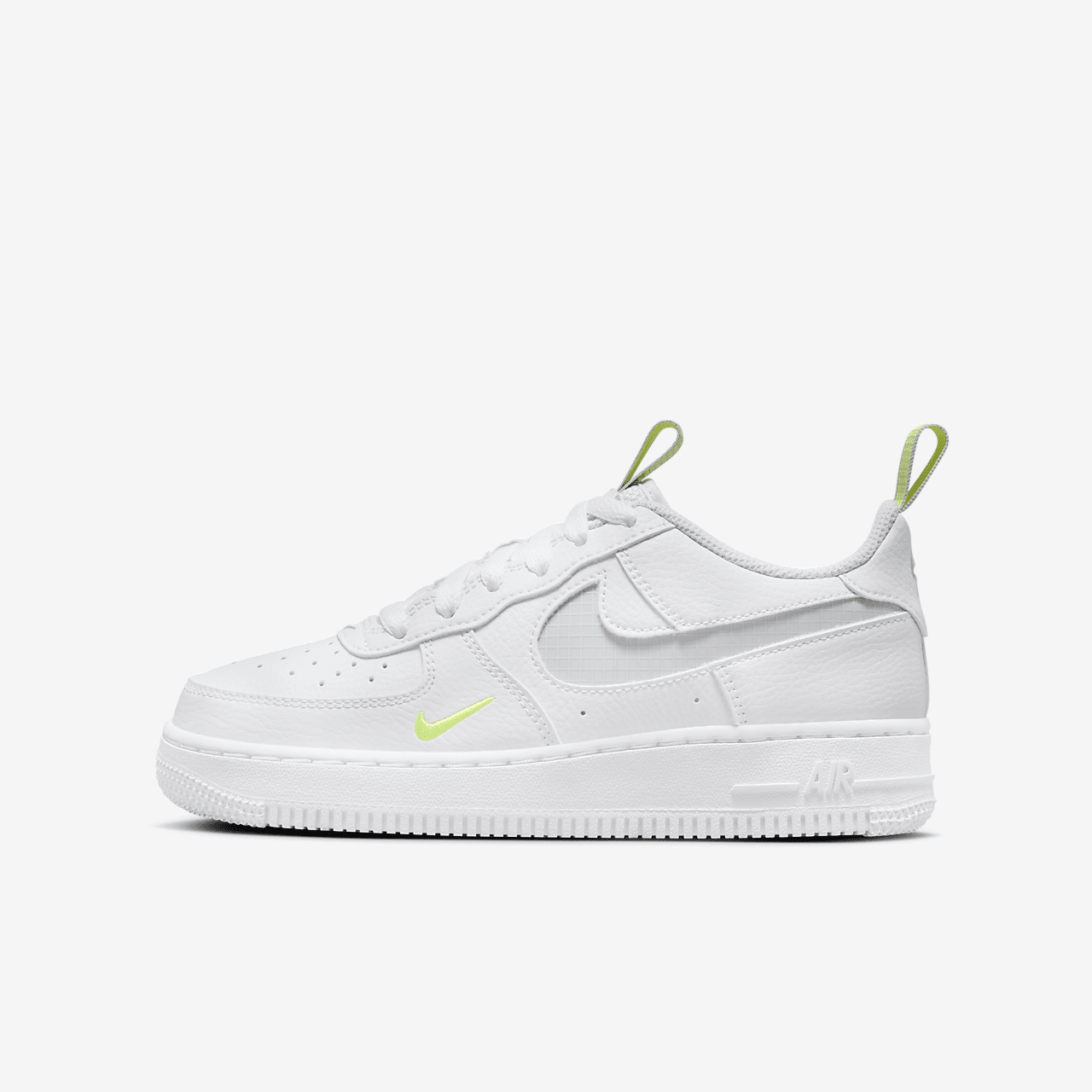 Nike Air Force 1 sneaker Wit/Volt/Light Silver