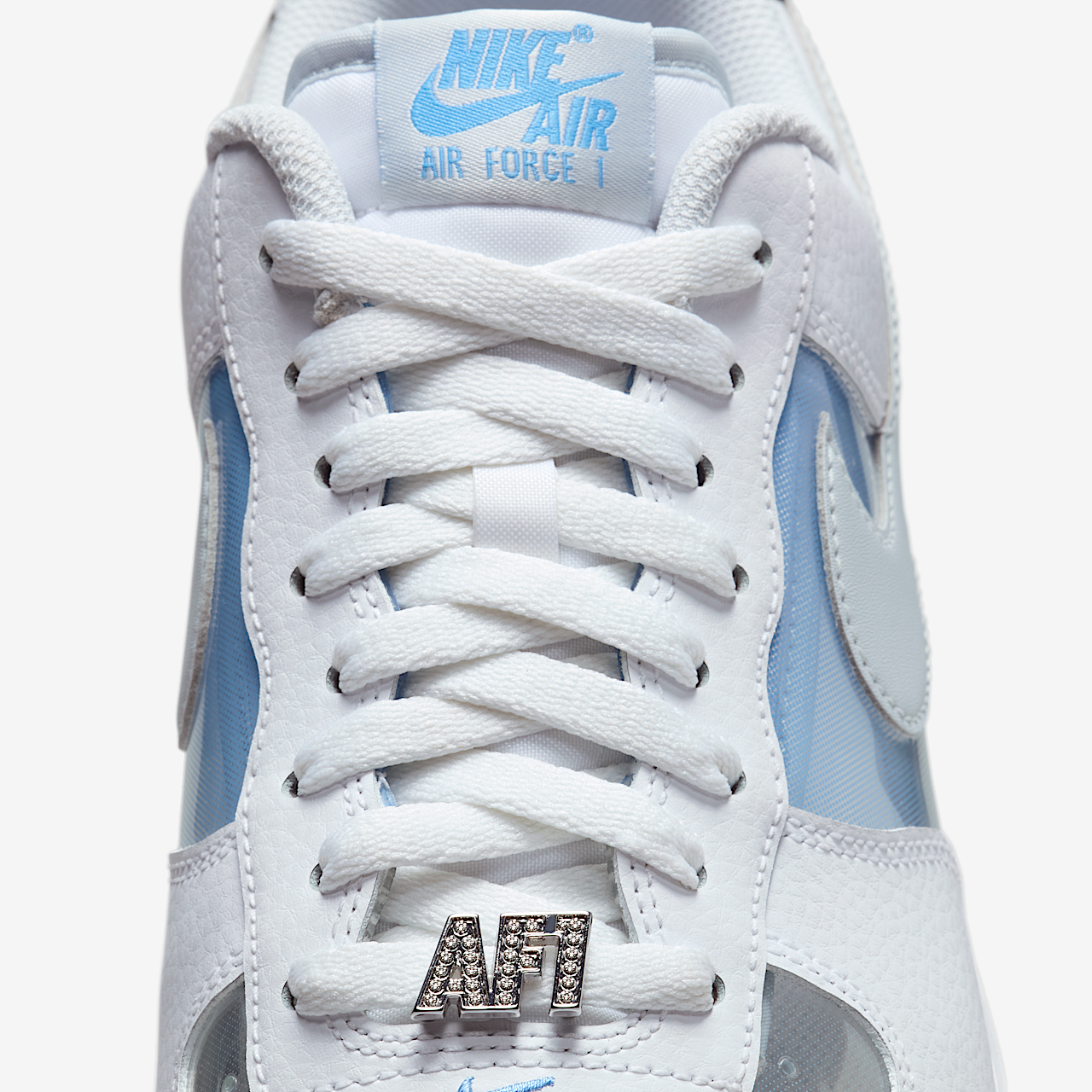 Nike Air Force 1 sneaker Wit/University Blue/Pure Platinum