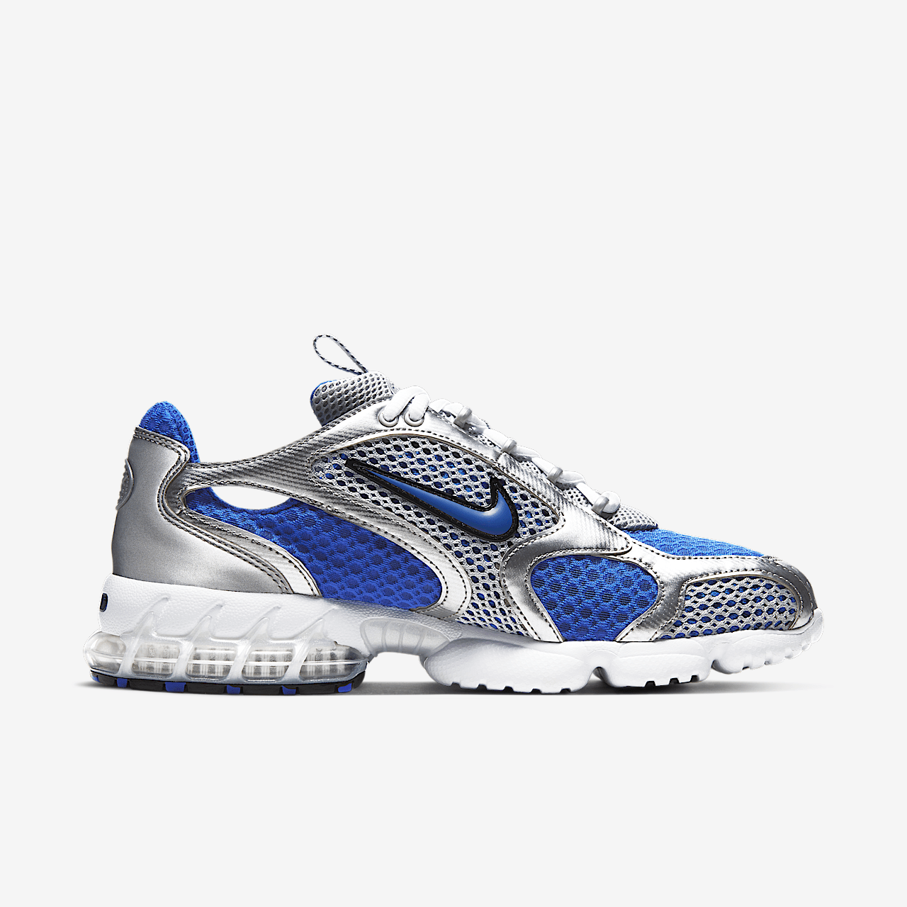 Nike Nike Air Zoom Spiridon Cage 2 sneaker Metallic Silver/Varsity Royal/Wit/Varsity Royal