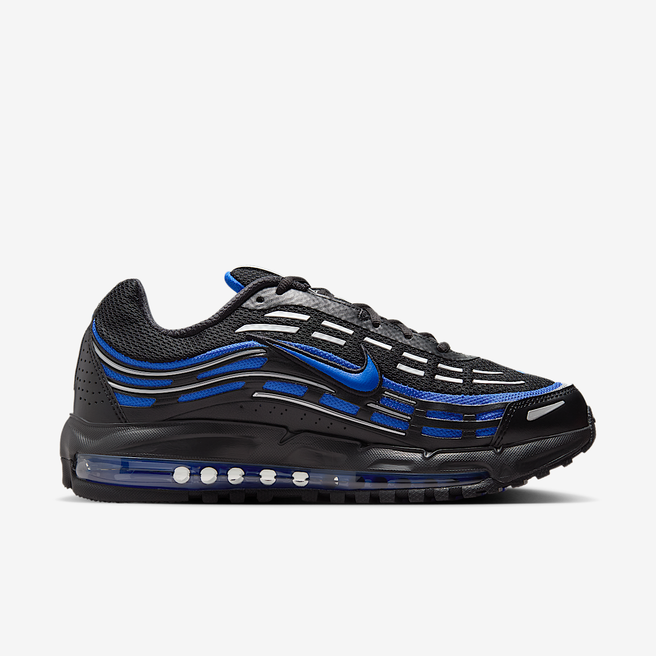  Air Max sneaker Zwart/Zwart/Metallic Silver/Hyper Royal