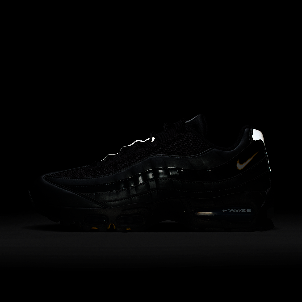 Nike Air Max sneaker Zwart/University Gold/Metallic Silver/Wit