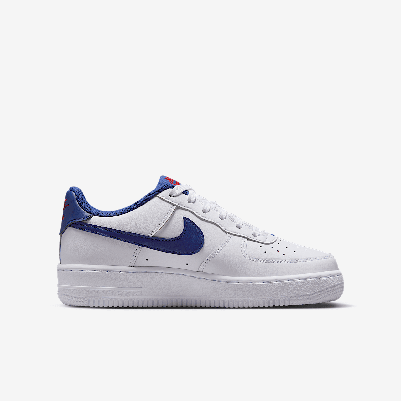 Nike Air Force 1 sneaker Wit/University Red/Deep Royal Blue