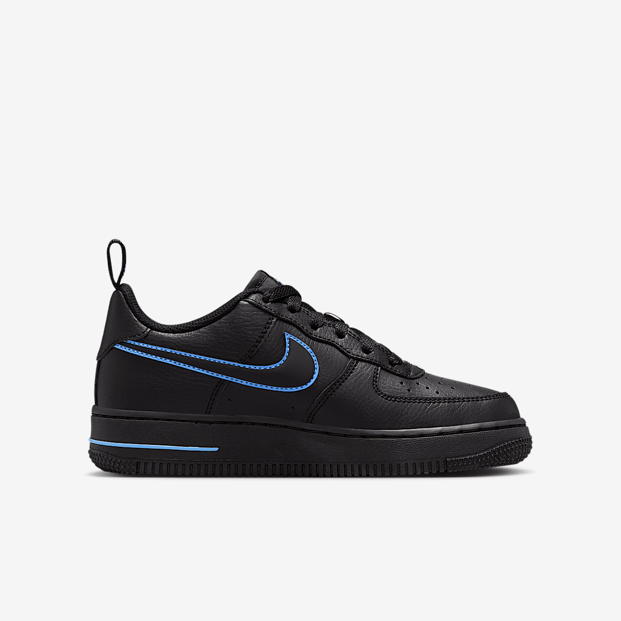 Nike Air Force 1 sneaker Zwart/University Blue/Zwart