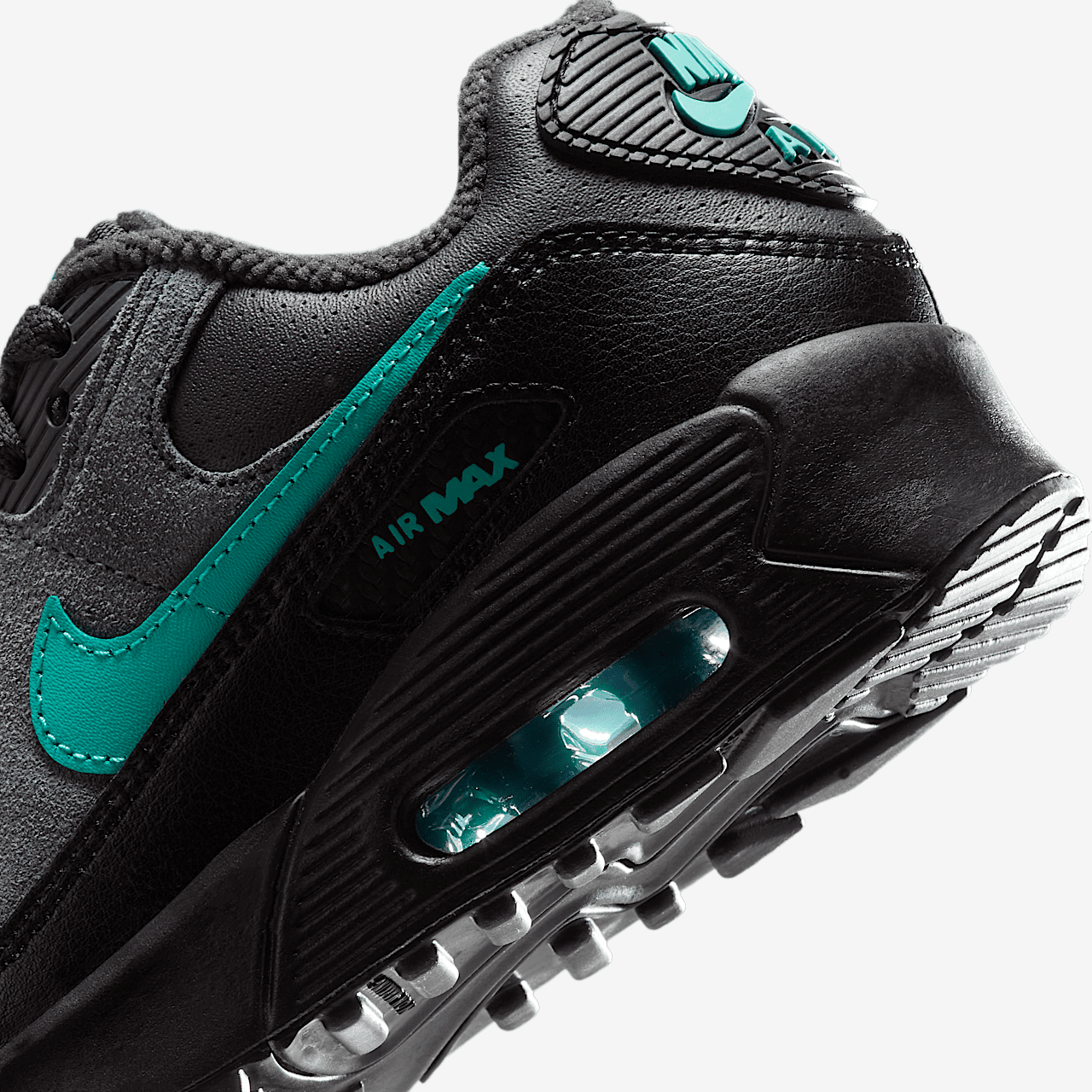 Nike Air max 90 sneaker Dark Smoke Grey/Zwart/Wit/Clear Jade II
