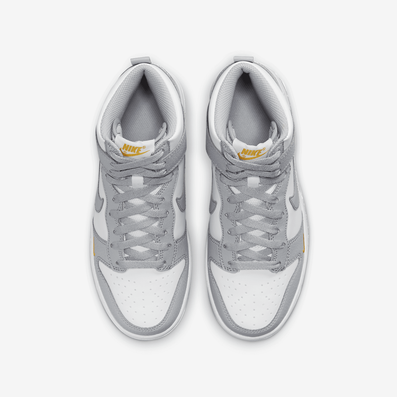 Nike Dunk High sneaker Wolf Grey/Wit/University Gold/Wolf Grey