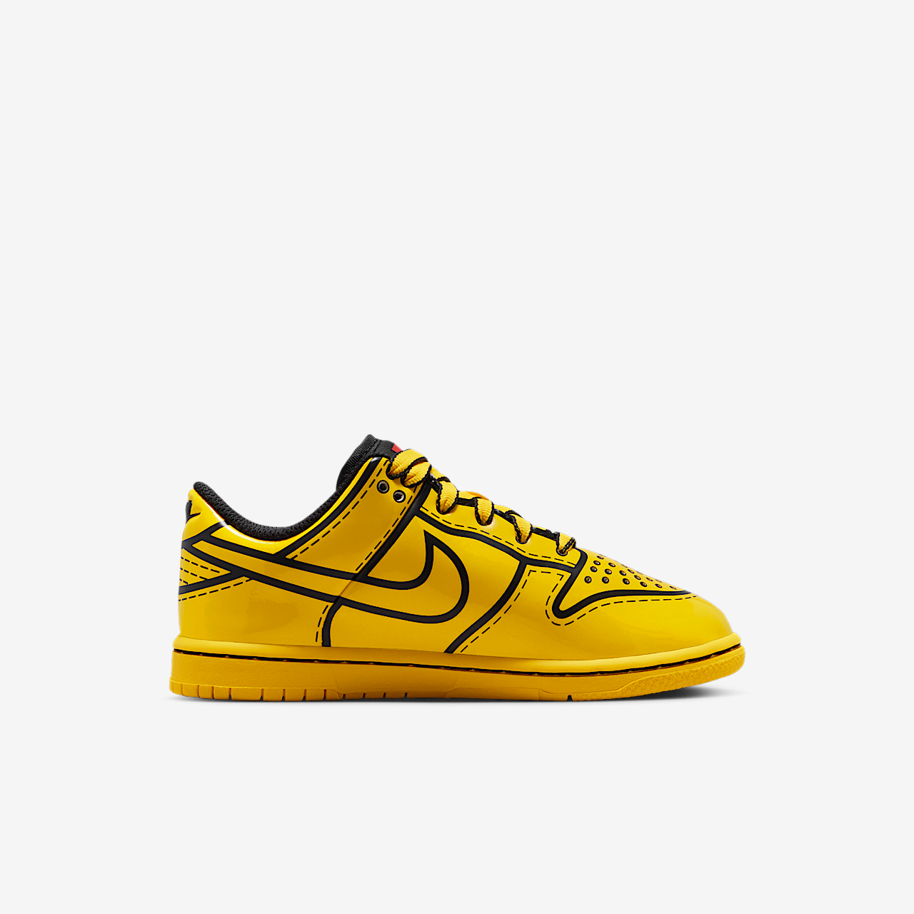 Nike Dunk Low sneaker Tour Yellow/Zwart/Rush Red/Tour Yellow