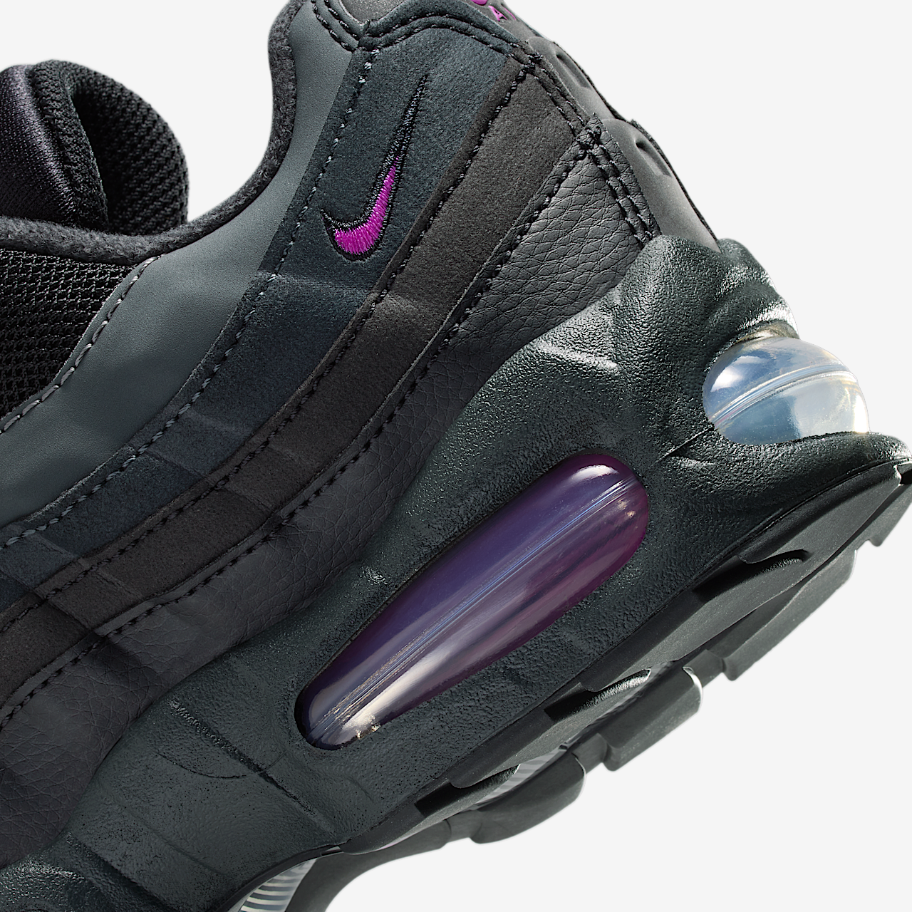 Nike Air Max 95 sneaker Zwart/Off Noir/Smoke Grey/Vivid Purple