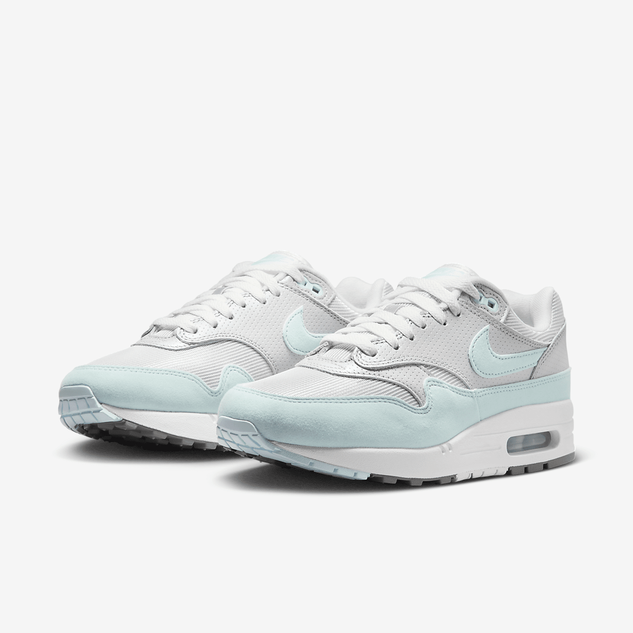 Nike Air Max 1 sneaker Metallic Platinum/Flat Pewter/Summit White/Glacier Blue