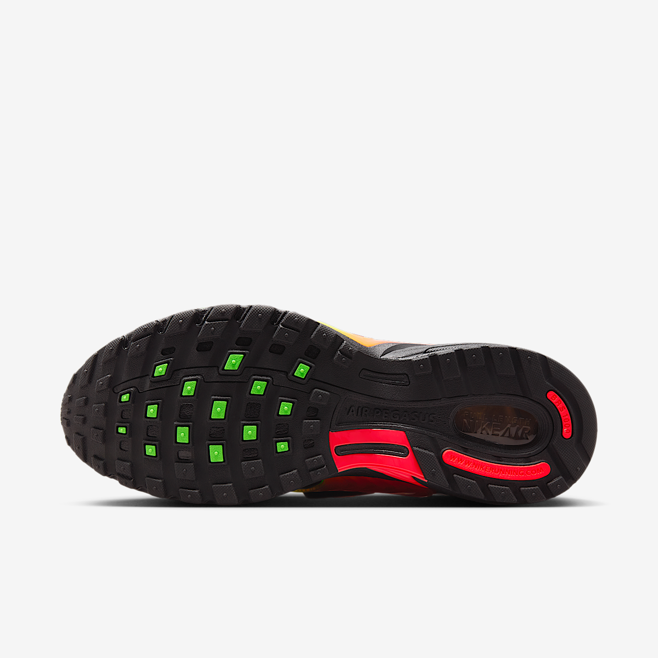 Nike Nike Air Pegasus Wave sneaker Zwart/Bright Crimson/Green Strike/Zwart
