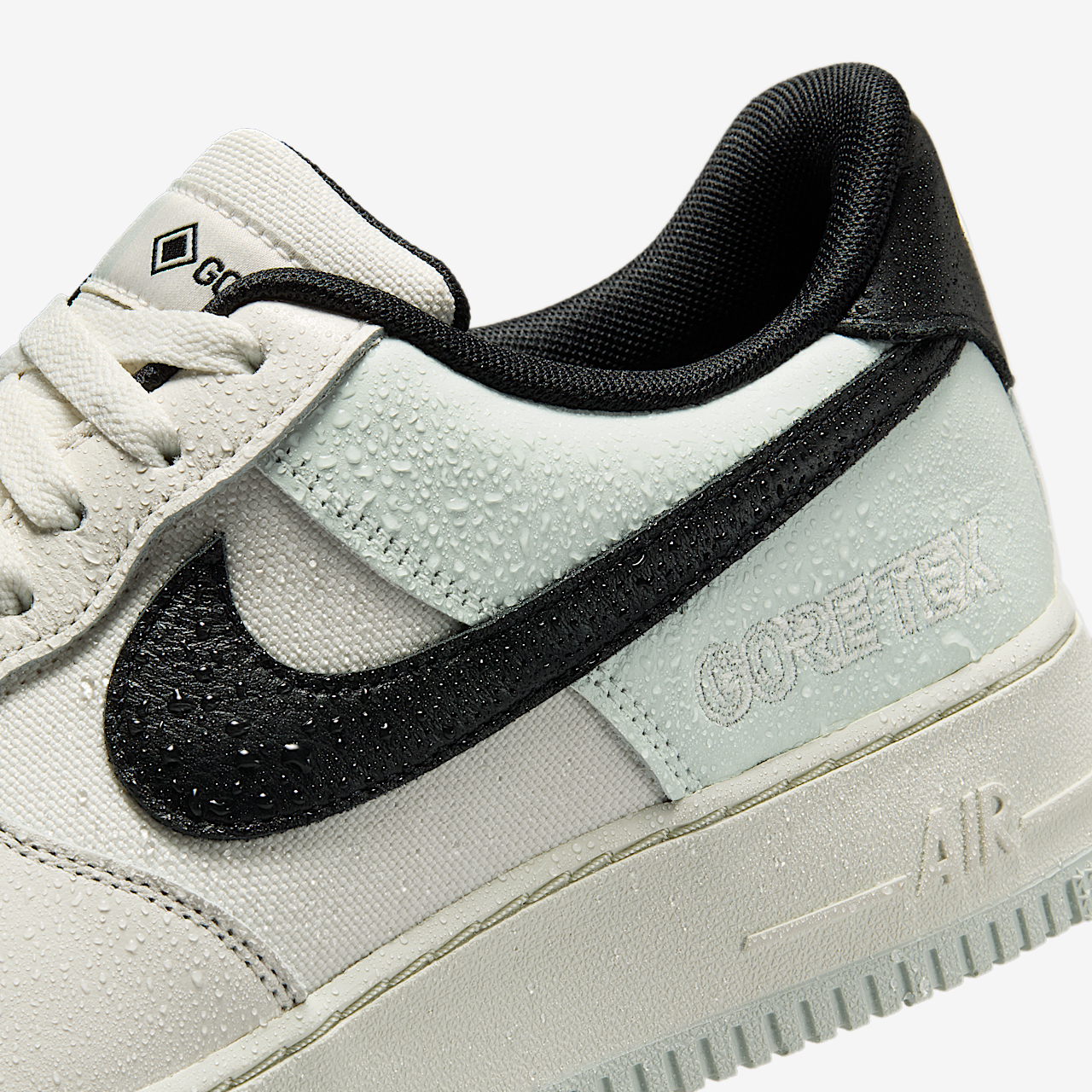 Nike Air Force 1 sneaker Phantom/Light Silver/Light Bone/Zwart