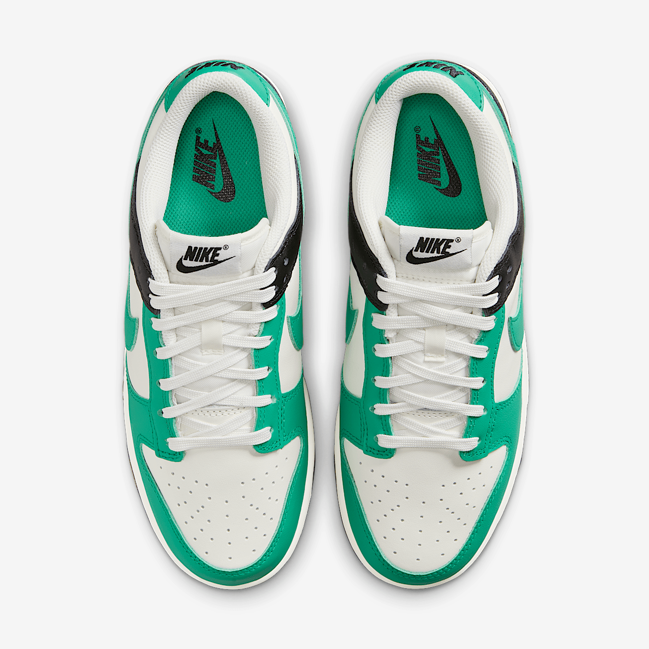 Nike Dunk Low sneaker Sail/Zwart/Stadium Green