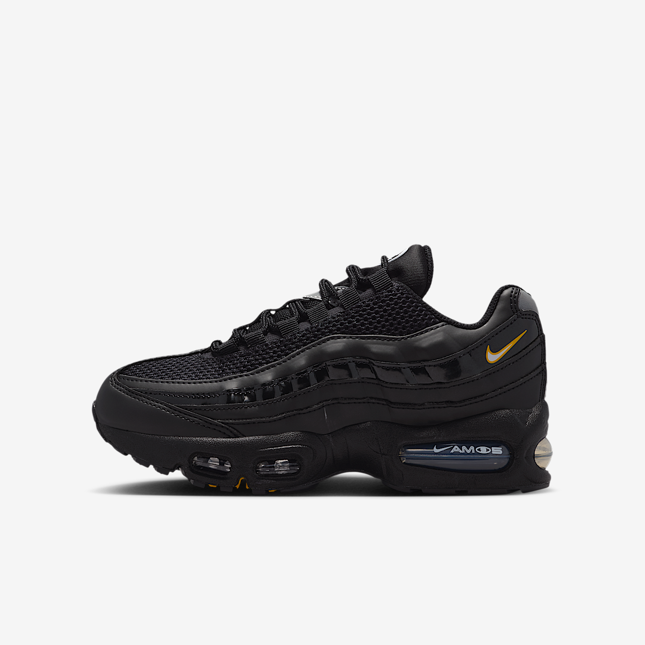 Nike Air Max 95 sneaker Zwart/University Gold/Metallic Silver/Wit