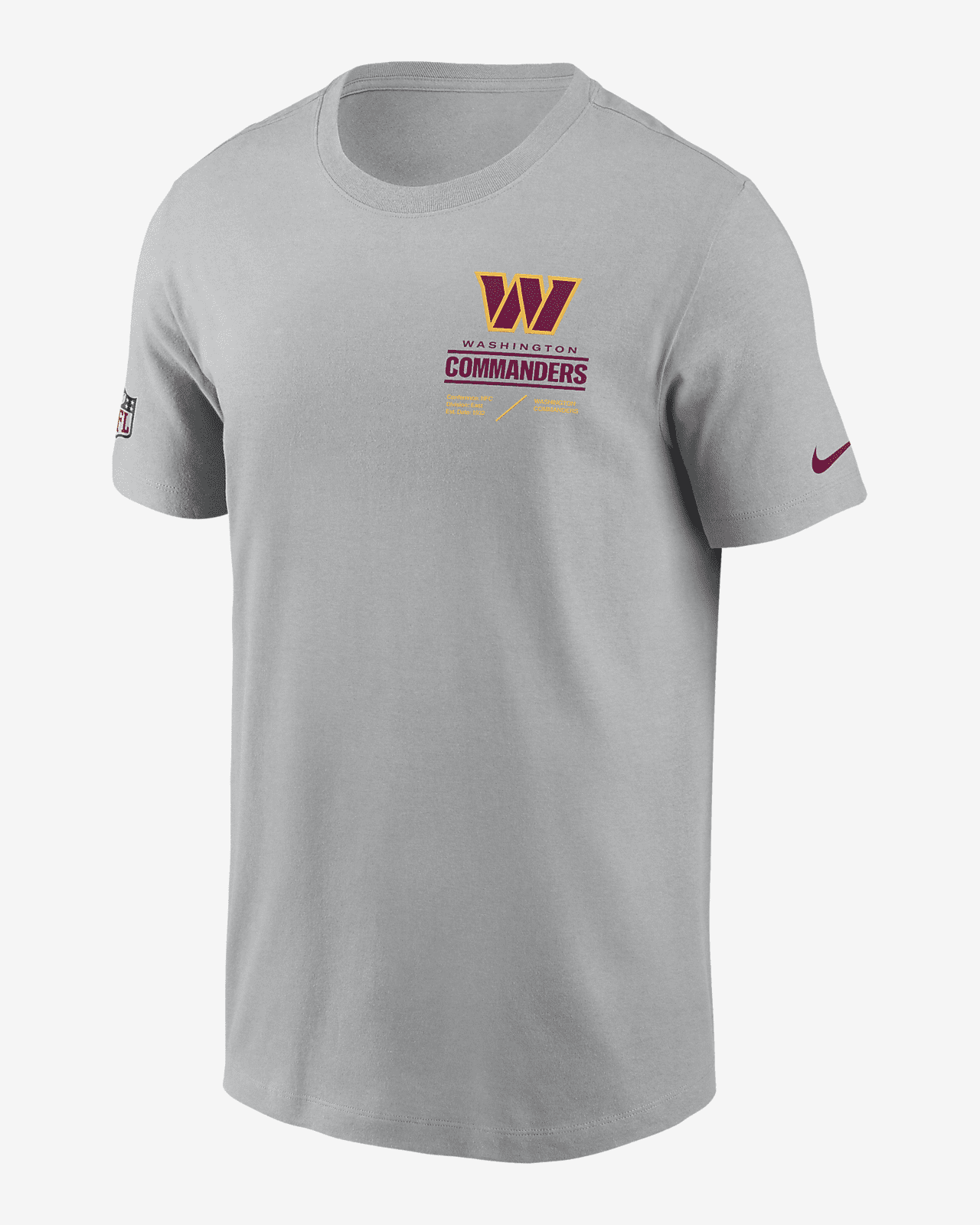 Nike Dri-FIT Lockup Team Issue (NFL Washington Commanders) Men's T-Shirt.