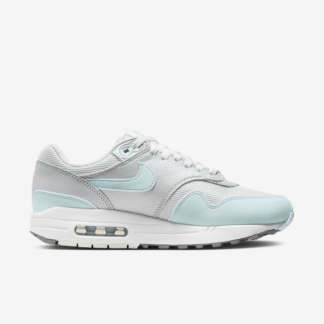 Nike Air Max 1 sneaker Metallic Platinum/Flat Pewter/Summit White/Glacier Blue