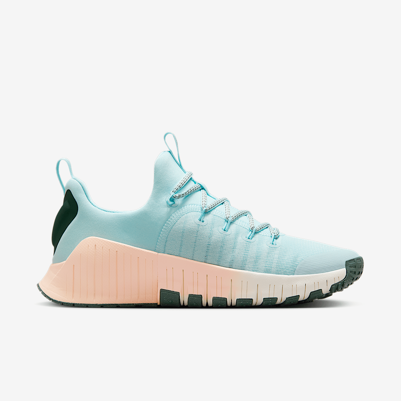 Nike Free sneaker Glacier Blue/Washed Coral/Vintage Green/Metallic Silver