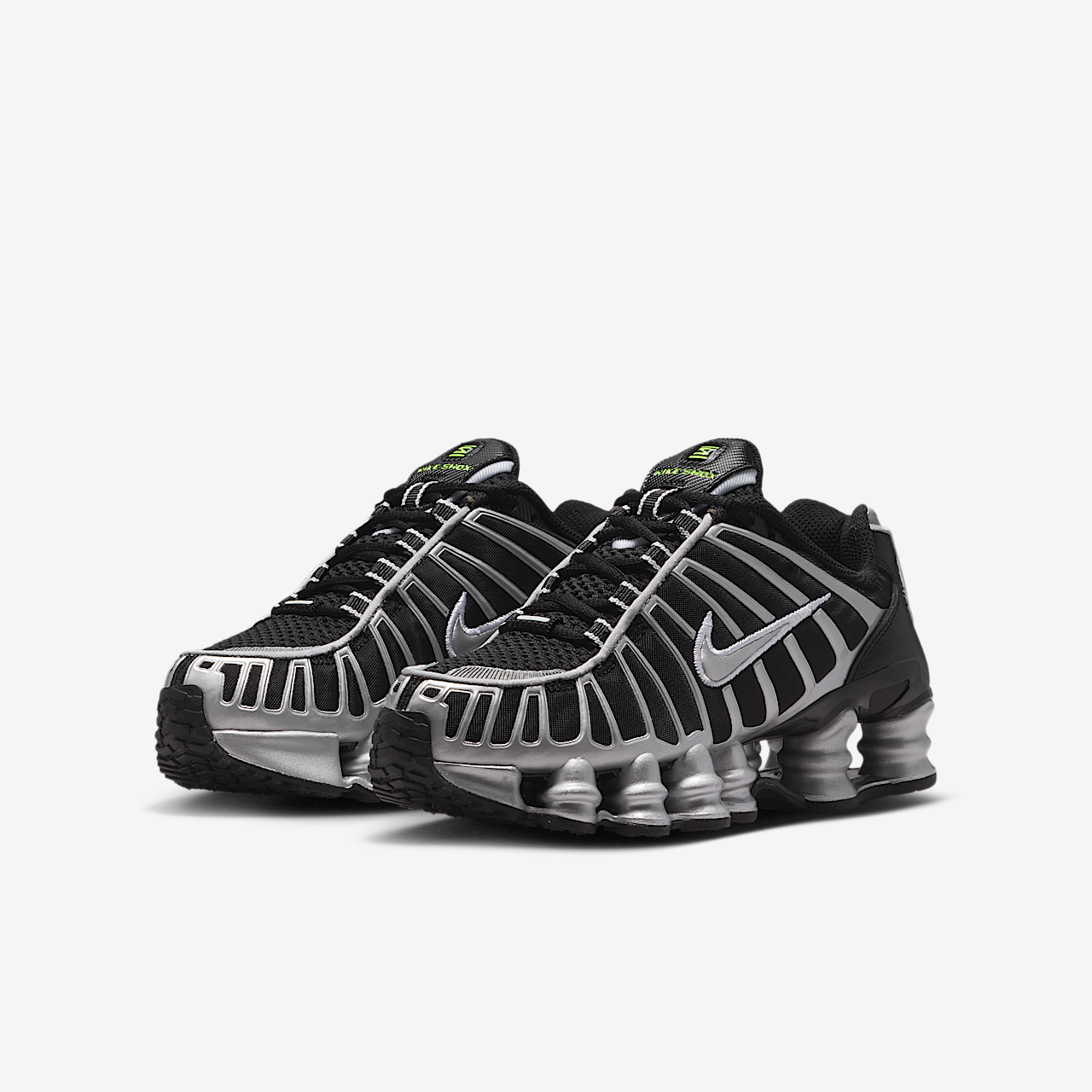 Nike Nike Shox sneaker Zwart/Volt Ice/Photon Dust/Metallic Silver