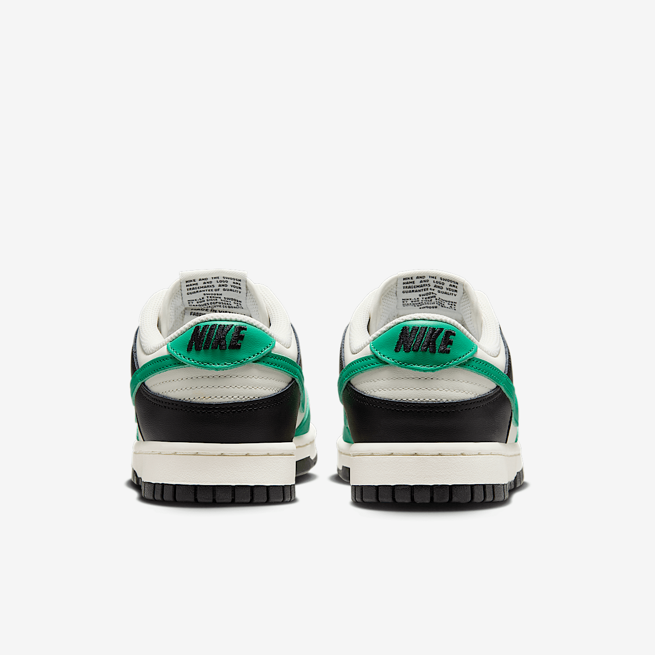 Nike Dunk Low sneaker Sail/Zwart/Stadium Green