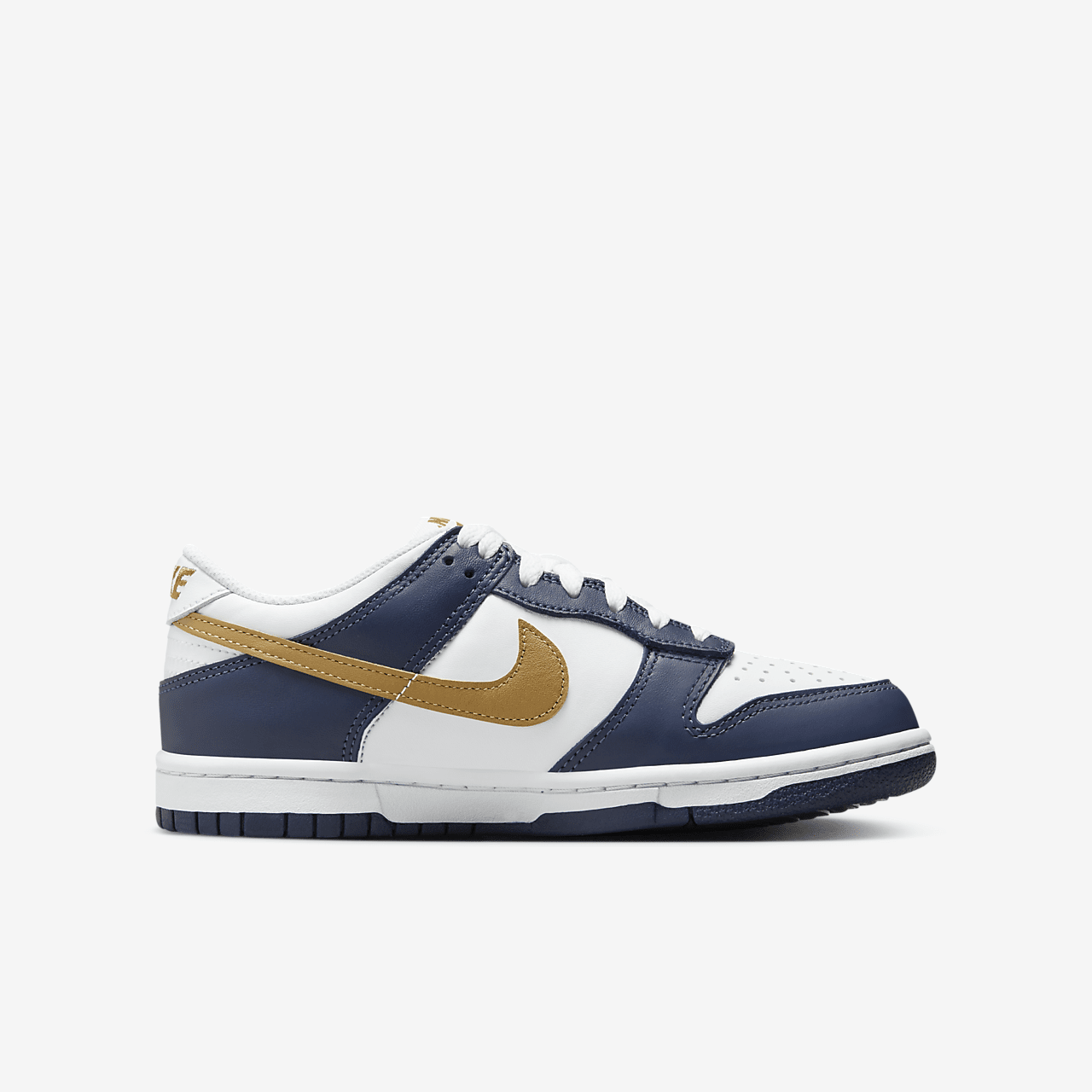 Nike Dunk Low sneaker Wit/Midnight Navy/Wheat