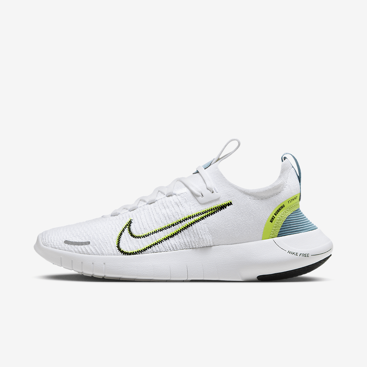 Nike Free sneaker Wit/Denim Turquoise/Cyber/Zwart