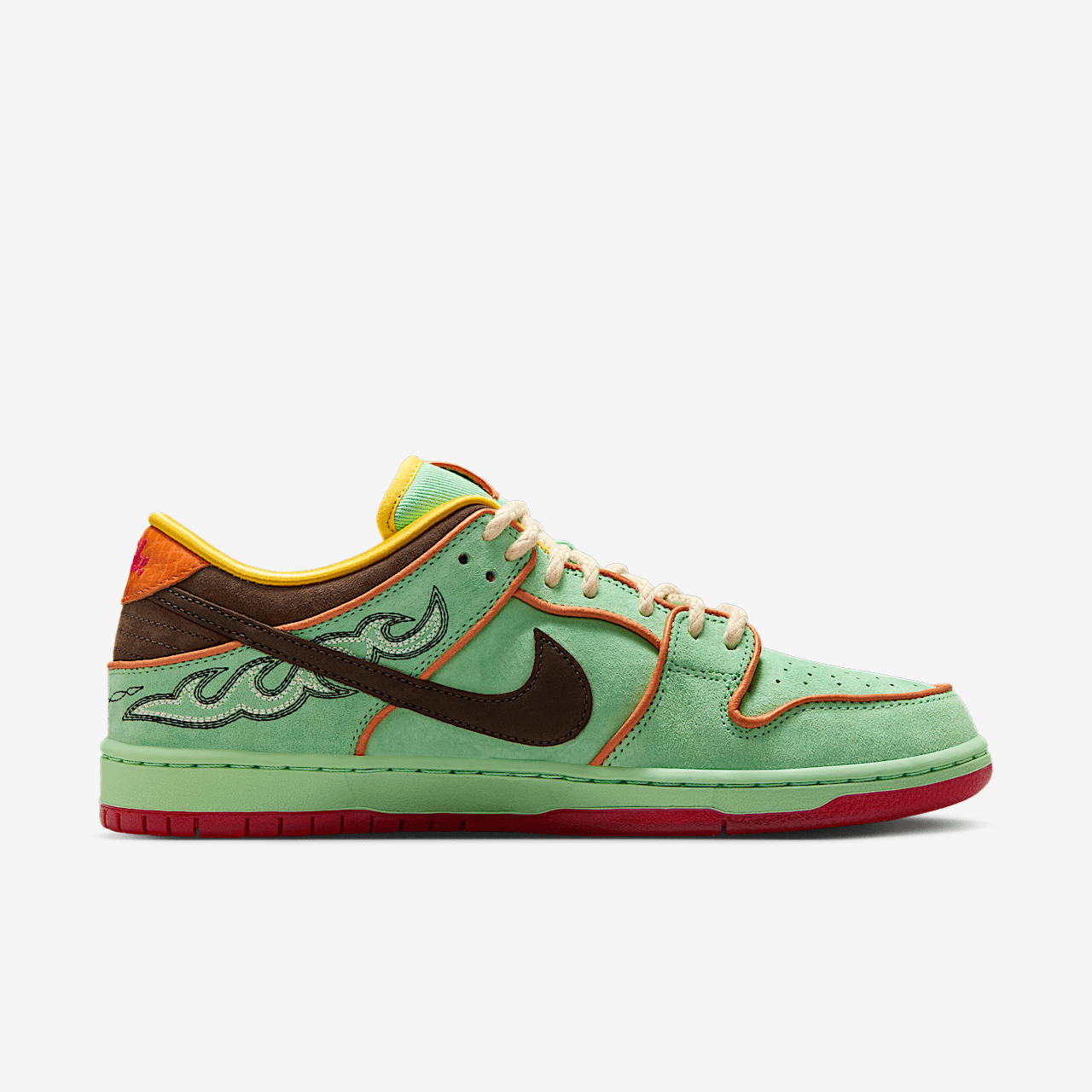 Nike Dunk Low sneaker Tourmaline/Monarch/Baroque Brown