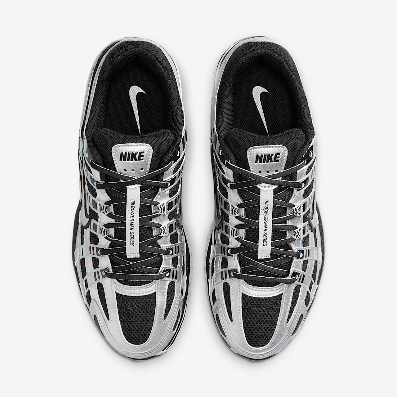 Nike P-6000 sneaker Metallic Silver/Zwart/Wit/Metallic Silver