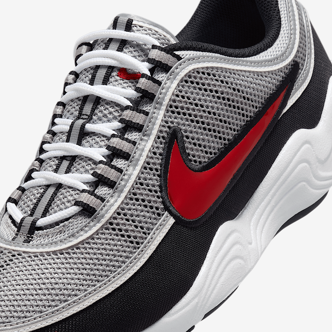 Nike  sneaker Metallic Silver/Zwart/Wit/Sport Red