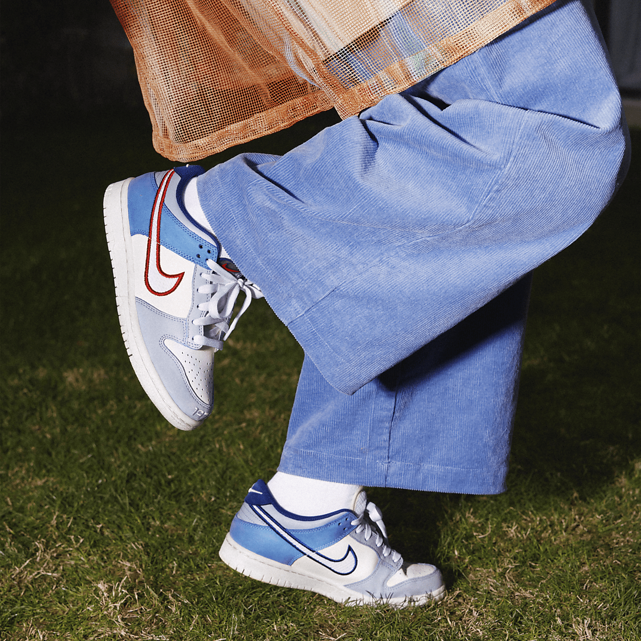 Nike Dunk Low sneaker Sail/Sail/Light Armory Blue/Wit
