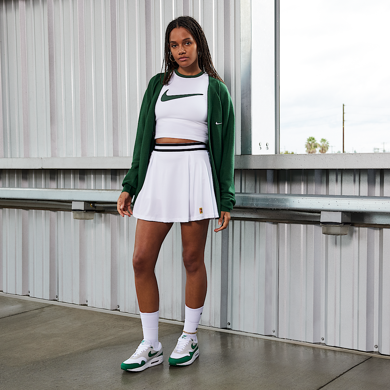 Nike Air Max 1 sneaker Neutral Grey/Wit/Zwart/Malachite