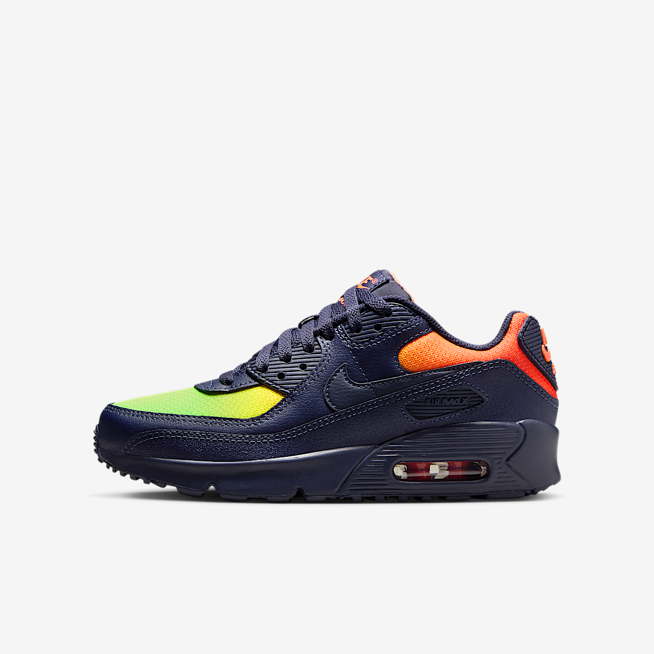 Nike Air max 90 sneaker Lemon Venom/Hyper Crimson/Laser Orange/Blackened Blue