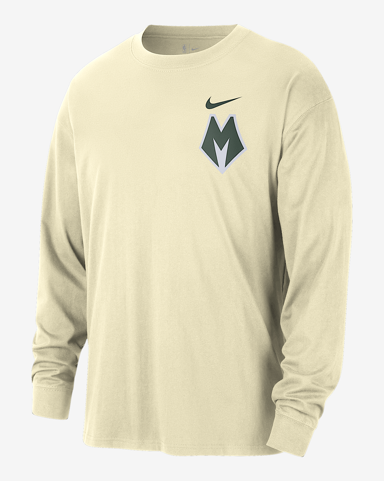 Мужская футболка Milwaukee Bucks Essential City Edition Nike NBA Long-Sleeve