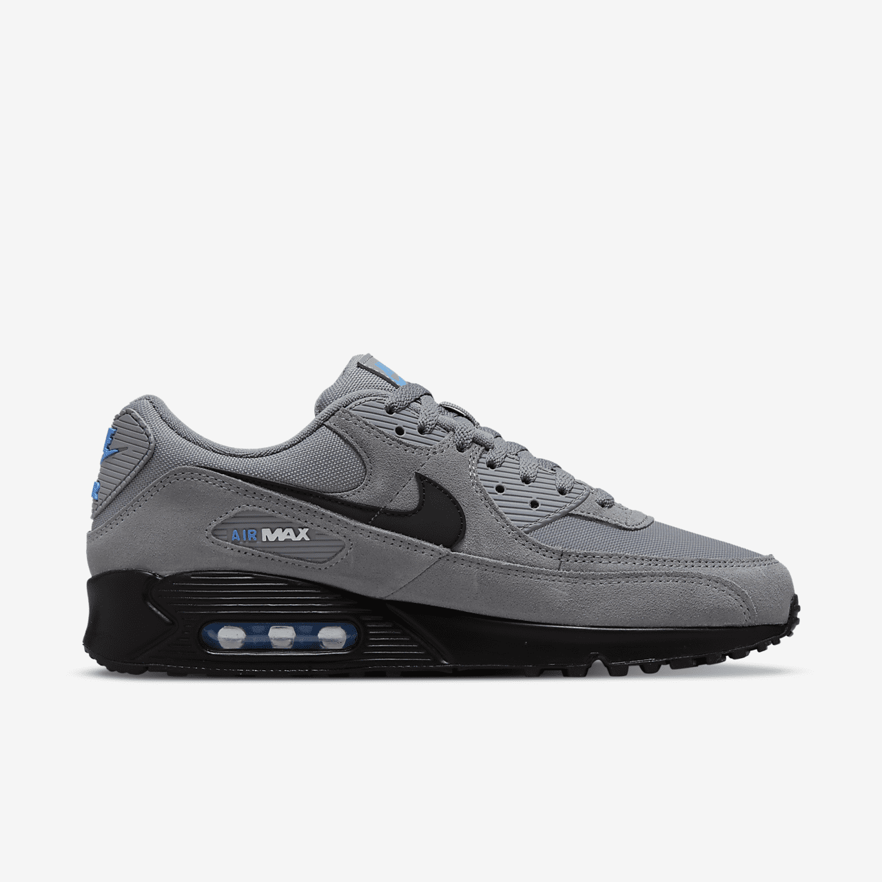 Nike Air max 90 sneaker Smoke Grey/Light Photo Blue/Metallic Silver/Zwart