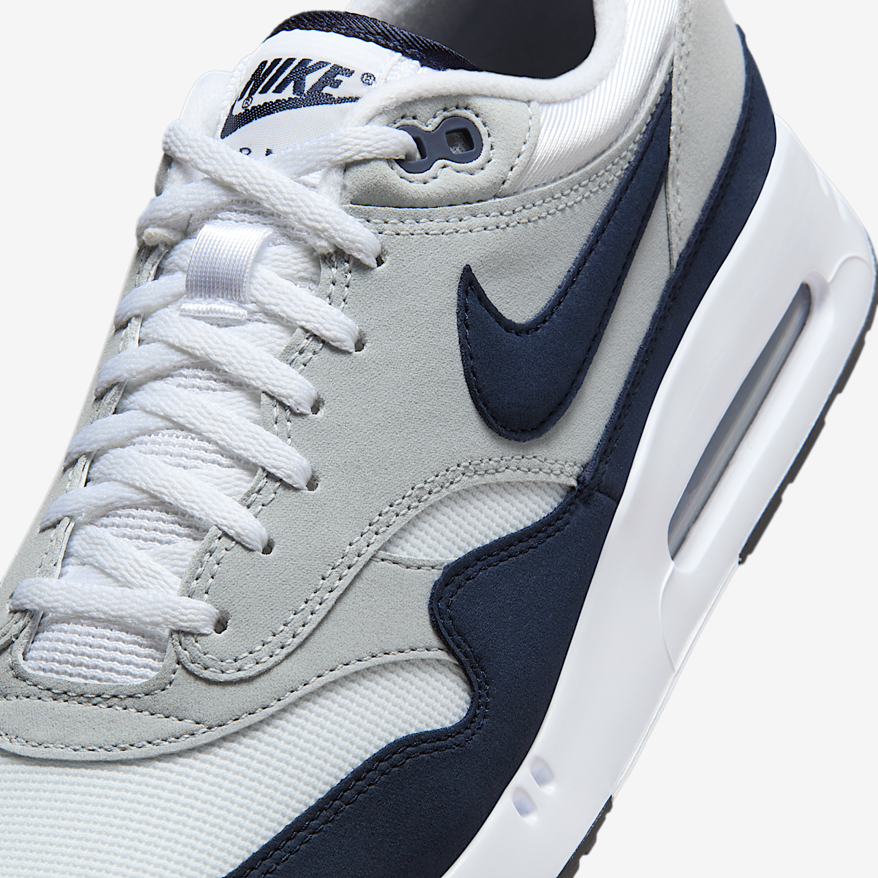 Nike Air Max 1 sneaker Wit/Wolf Grey/Obsidian