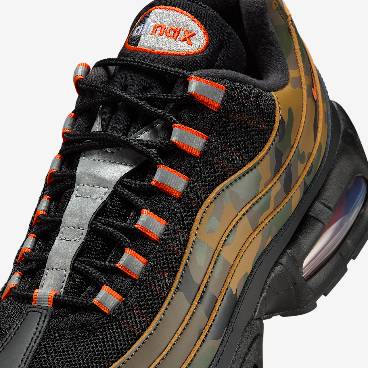 Nike Air Max sneaker Zwart/Metallic Silver/Golden Beige/Safety Orange