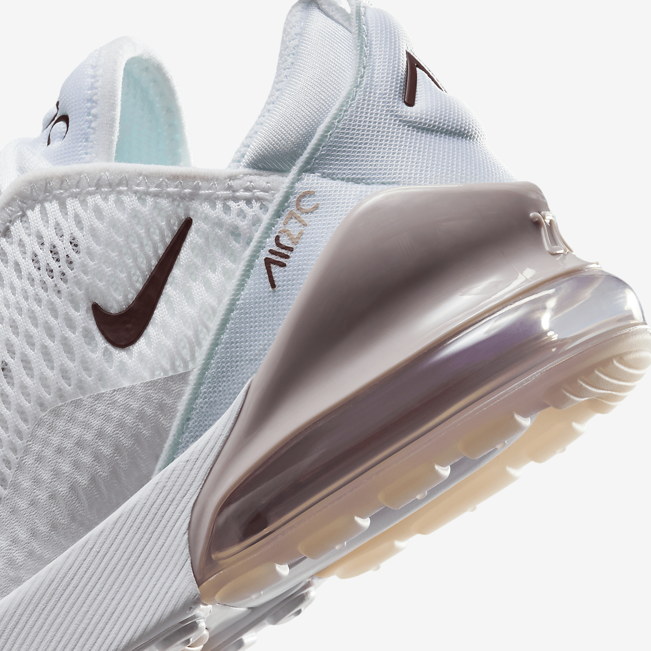 Nike Air max 270 sneaker Wit/Platinum Violet/Burgundy Crush