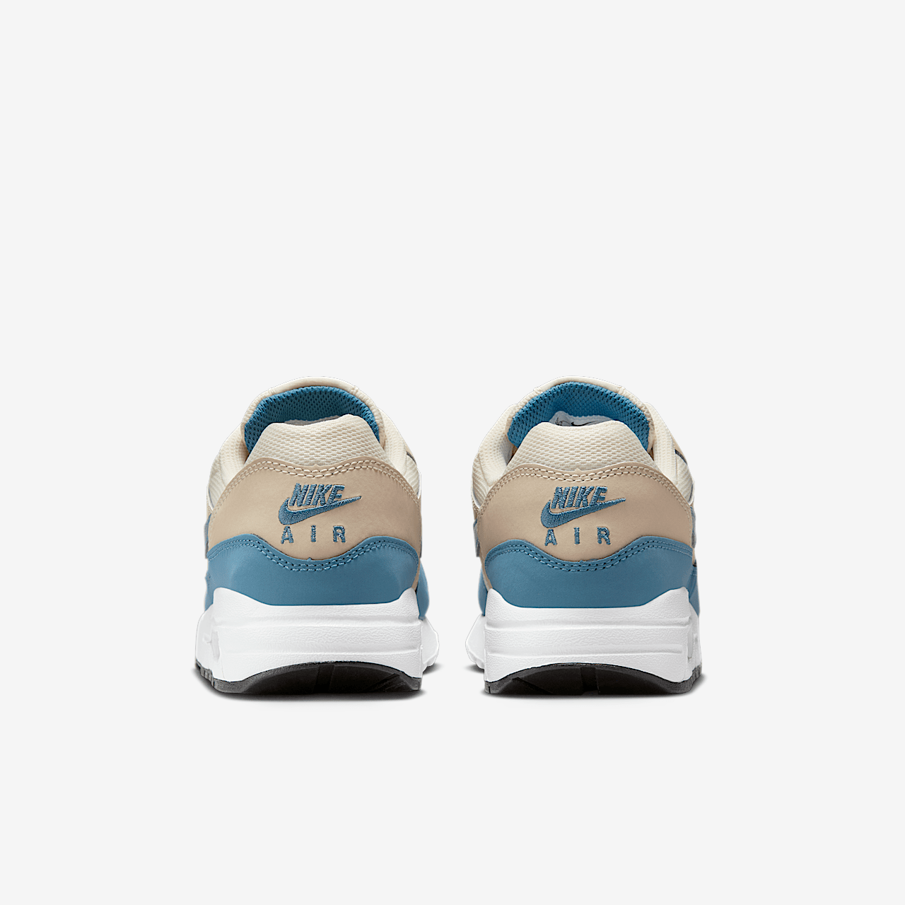 Nike Air Max 1 sneaker Soft Pearl/Smokey Blue/Zwart/Light Khaki
